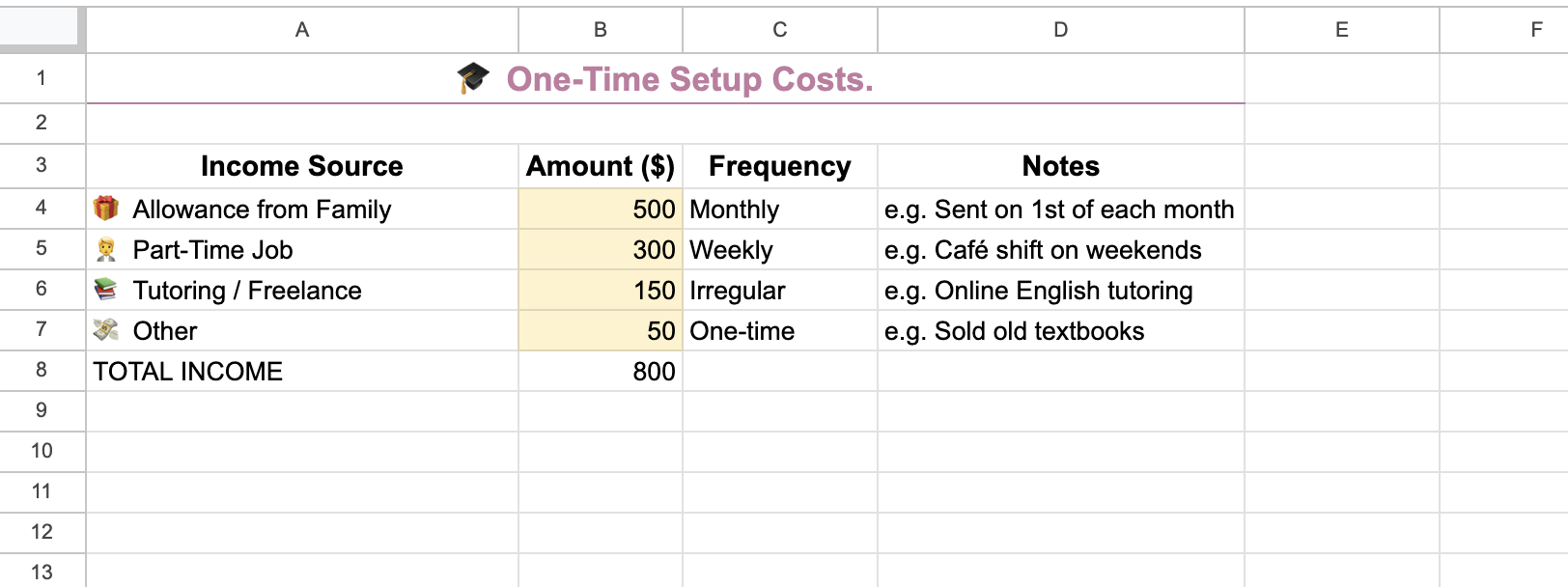 Income Tracker Screenshot